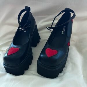 Lamoda Roses Love Chunky Mary Jane Shoes